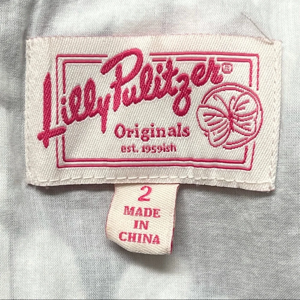 Lilly Pulitzer Ricci Floral Sheath Dress Sleeveless Navy White Sz 2 - Picture 15 of 16